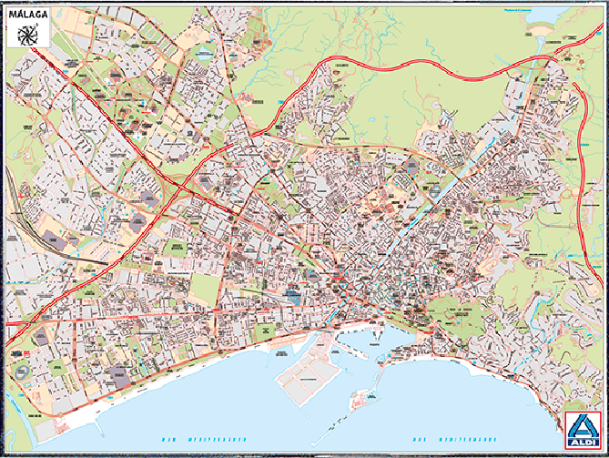 cuadro mapa málaga
