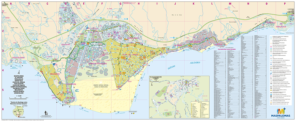 mapa turístico Maspalomas Costa Canaria