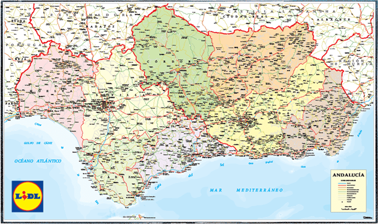 mapa de carreteras de Andalucía actualizado