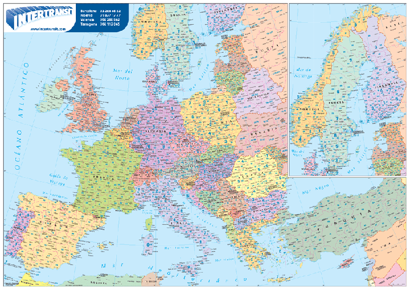 mapa personalizado de europa tamaño escritorio