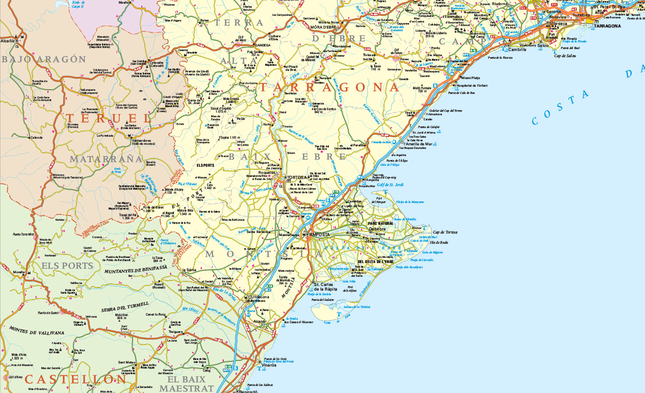 mapa este de españa