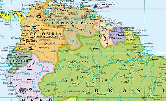 mapa político latinoamerica