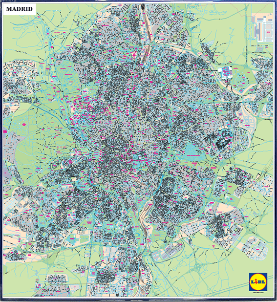 mapa enmarcado de madrid