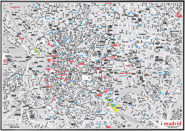 cuadro mapa madrid