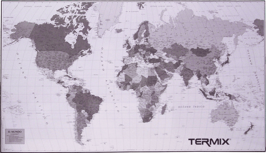 mapa del mundo blanco y negro