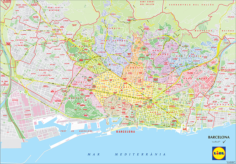 mapa barcelona barrios mapa barcelona barrios