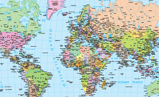 mapa del mundo personalizado