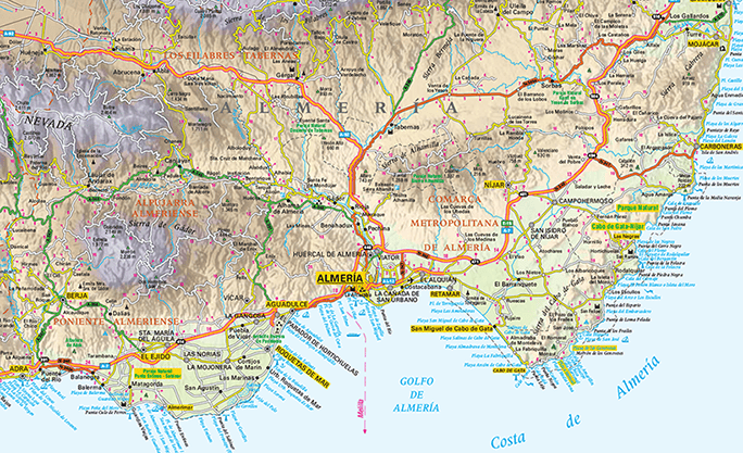 Mapa Costa de Almería